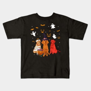 Funny Three Golden Retriever Halloween Gift Shirt Kids T-Shirt